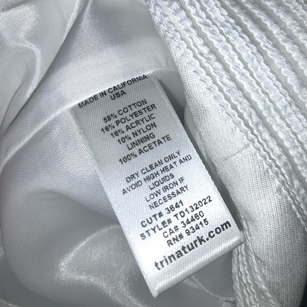 Trina Turk White A-line dress size 12 - Picture 7 of 9